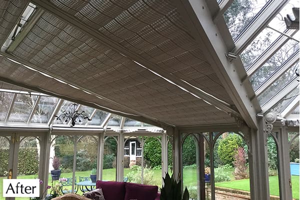 Upgrading to pure™ Pinoleum Conservatory Blinds