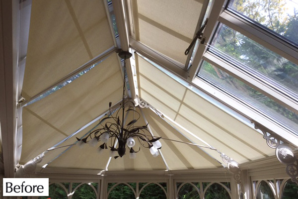 Upgrading to pure™ Pinoleum Conservatory Blinds