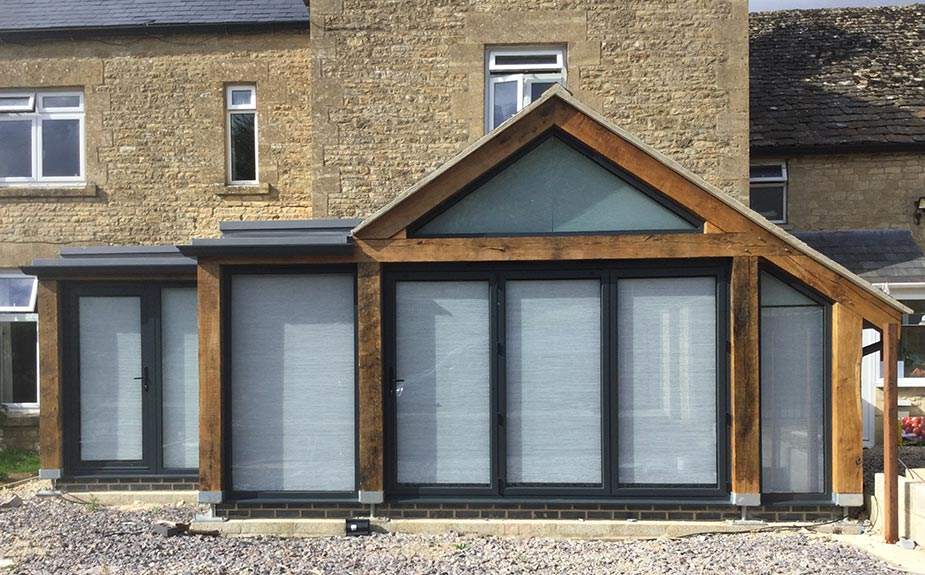 Duette Blinds in a Timber Conservatory