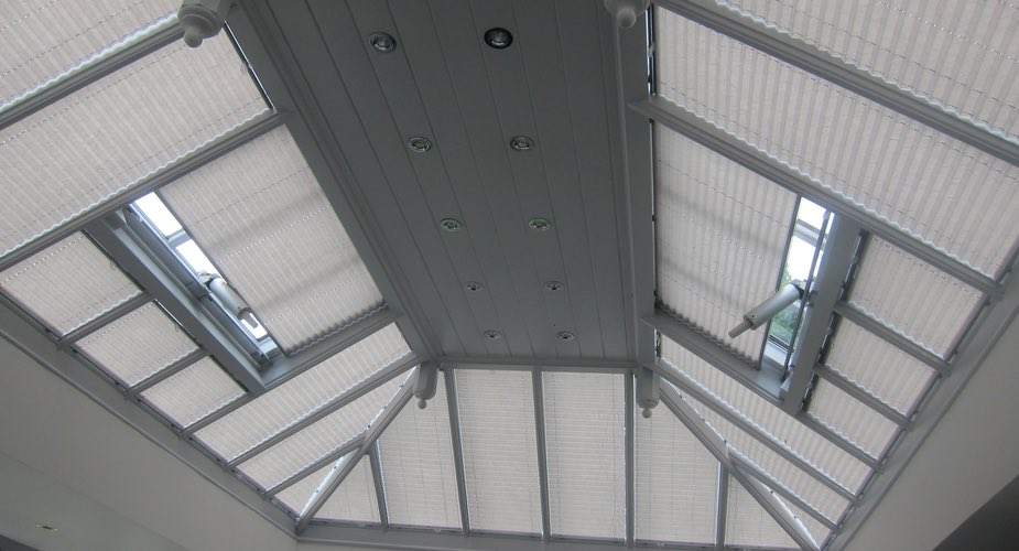 Pleated Orangery Roof Blinds